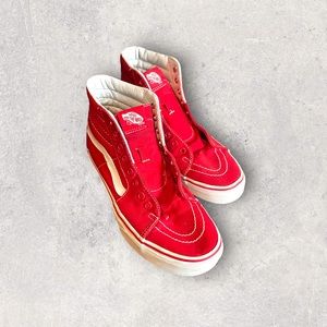 red vans/worn/ NO LACES